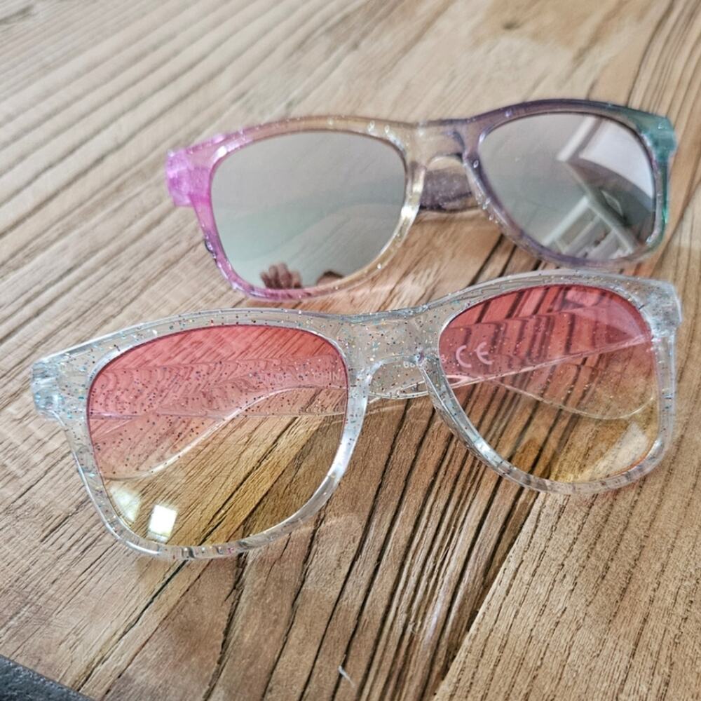 Girls Glitter Mirror Lense Sunglasses Bundle New